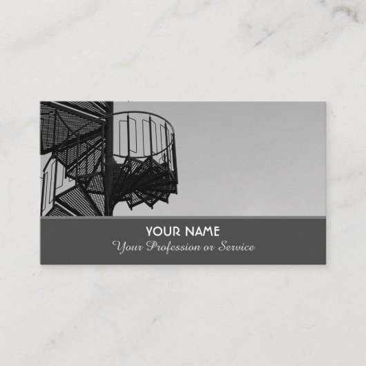 Elegante Visitenkarte für Rolltreppenexperten (Vorderseite)
