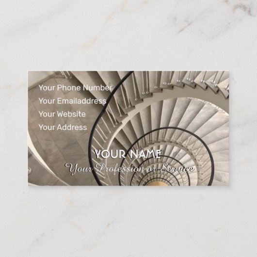 Elegante Visitenkarte für Rolltreppenexperten (Rückseite)