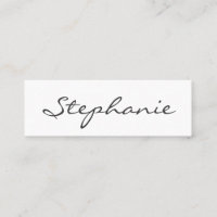 Elegante Visitenkarte für Schwarz-Weiß-Script-Schr