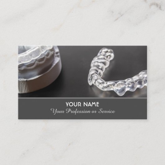 Elegante Visitenkarte für Zahnärzte (Vorderseite)