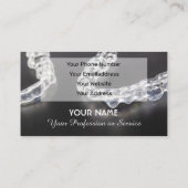 Elegante Visitenkarte für Zahnärzte (Rückseite)