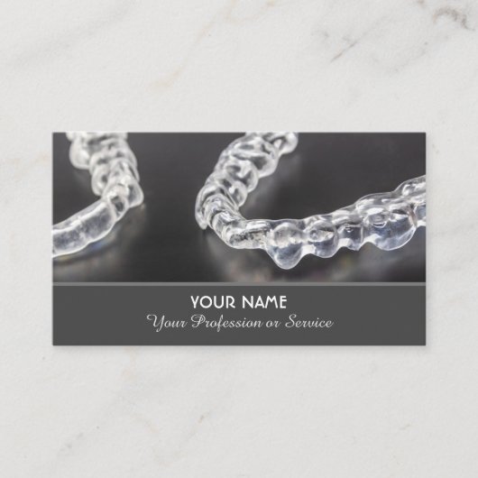 Elegante Visitenkarte für Zahnärzte (Vorderseite)