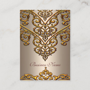 Elegante Visitenkarte Gold auf Kaffee-Overlay