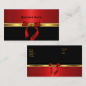 Elegante Visitenkarte Gold Red Gold Juwel Bow (Vorne/Hinten)
