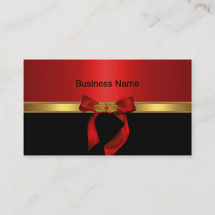 Elegante Visitenkarte Gold Rot Gold Juwel Bogen