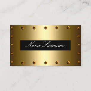 Elegante Visitenkarte Gold Schwarz