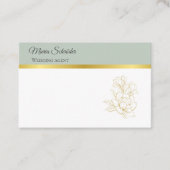 Elegante Visitenkarte Grün Gold (Vorderseite)