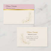Elegante Visitenkarte in Rosa & Gold (Vorne/Hinten)