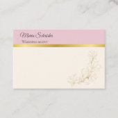 Elegante Visitenkarte in Rosa & Gold (Vorderseite)