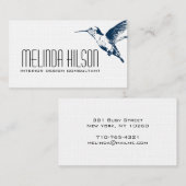 Elegante Visitenkarte - Kolibri (Vorne/Hinten)