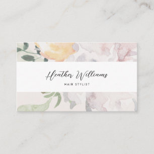 Elegante Visitenkarte mit Blumenmuster