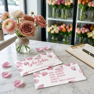 Elegante Visitenkarte mit floralem Design für Flor