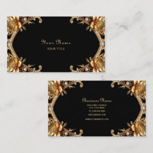 Elegante Visitenkarte mit goldenem Rahmen