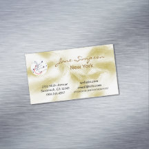 Elegante Visitenkarte mit Goldtextur-Logo