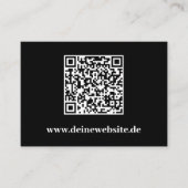 Elegante Visitenkarte mit QR Code Schwarz Vorlage (Vorderseite)