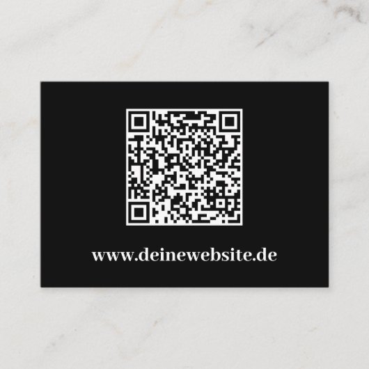 Elegante Visitenkarte mit QR Code Schwarz Vorlage (Vorderseite)