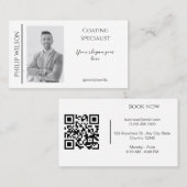 Elegante Visitenkarte mit QR Code und Foto (Vorne/Hinten)