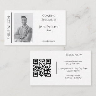 Elegante Visitenkarte mit QR Code und Foto