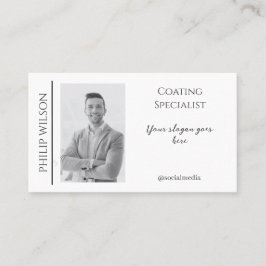 Elegante Visitenkarte mit QR Code und Foto