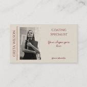 Elegante Visitenkarte mit QR Code und Foto (Vorderseite)