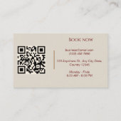 Elegante Visitenkarte mit QR Code und Foto (Rückseite)