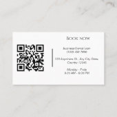 Elegante Visitenkarte mit QR Code und Foto (Rückseite)