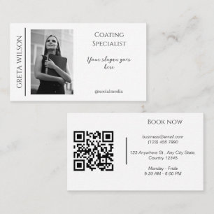 Elegante Visitenkarte mit QR Code und Foto