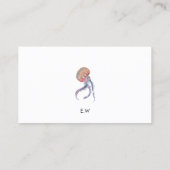 Elegante Visitenkarte mit Qualle-Abbildung (Rückseite)