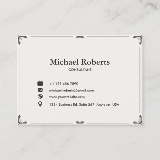 Elegante Visitenkarte | Modernes Design 3,5" × 2,5 (Vorderseite)