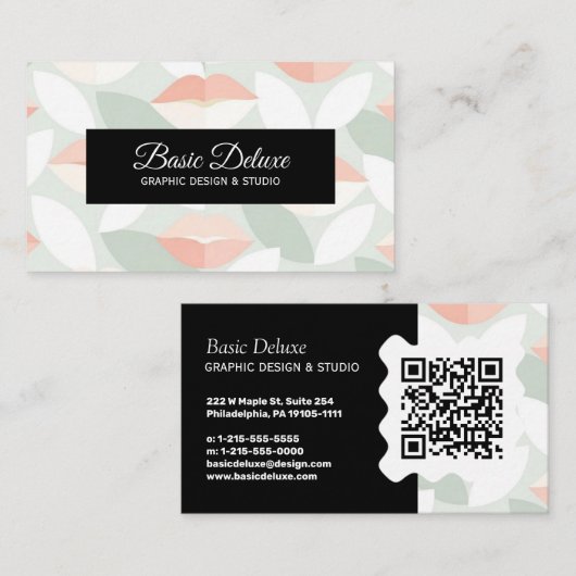 Elegante Visitenkarte - QR-Code (Vorne/Hinten)
