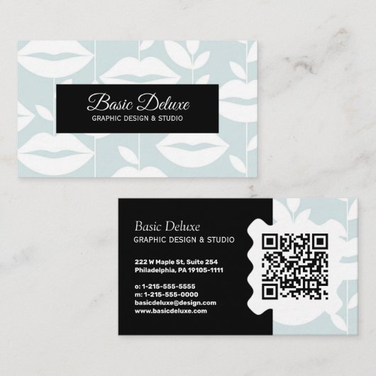 Elegante Visitenkarte - QR-Code (Vorne/Hinten)