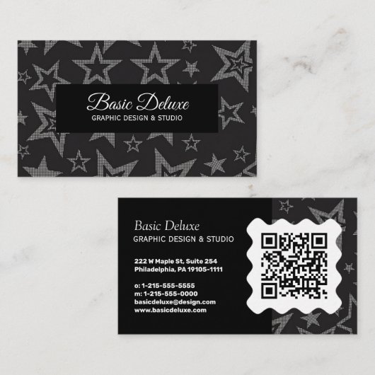 Elegante Visitenkarte - QR-Code (Vorne/Hinten)