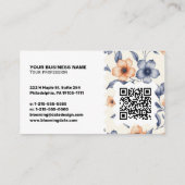 Elegante Visitenkarte – QR-Code & Logo (Rückseite)