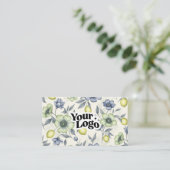 Elegante Visitenkarte – QR-Code & Logo (Stehend Vorderseite)