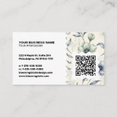 Elegante Visitenkarte – QR-Code & Logo (Rückseite)