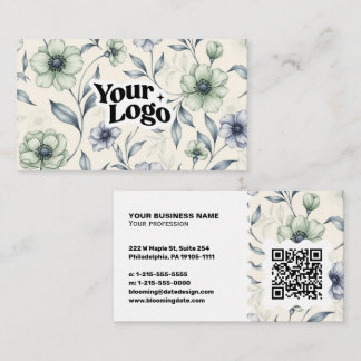 Elegante Visitenkarte – QR-Code & Logo