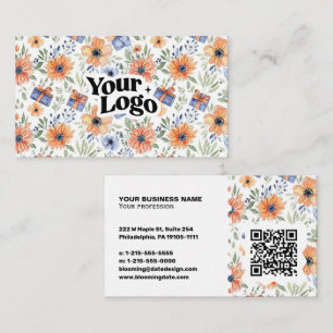 Elegante Visitenkarte – QR-Code & Logo