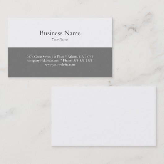 Elegante Visitenkarte-Schablone Visitenkarte (Vorne/Hinten)
