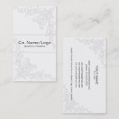Elegante Visitenkarte Weiß und Grau (Vorne/Hinten)