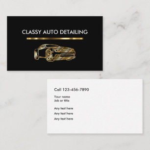 Elegante Visitenkarten für Autodetailing Visitenkarte