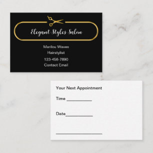 Elegante Visitenkarten für Friseursalons Visitenkarte