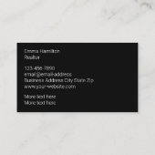 Elegante Visitenkarten für Geschäftsleute Visitenkarte (Rückseite)