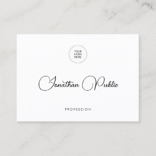 Elegante Visitenkarten Hochladen des Logo des Unte Visitenkarte