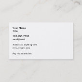 Elegante Visitenkarten mit elegantem Design Visitenkarte (Rückseite)