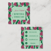 Elegante Visitenkarten mit kleinem Quadrat Telefonnummerkarte (Vorne/Hinten)