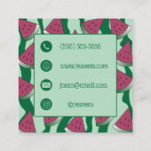 Elegante Visitenkarten mit kleinem Quadrat Telefonnummerkarte (Rückseite)