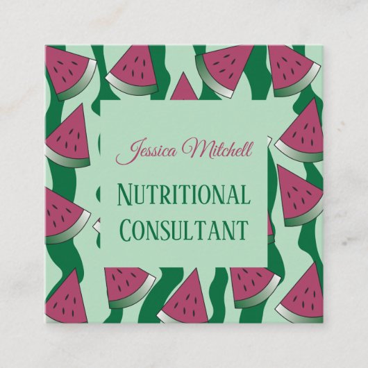 Elegante Visitenkarten mit kleinem Quadrat Telefonnummerkarte (Vorderseite)