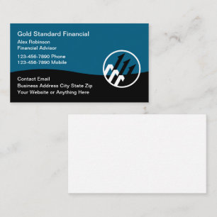 Elegante Visitenkarten mit Logo für Finanzberater Visitenkarte