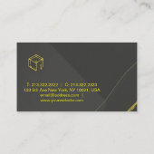 "Elegante Visitenkarten mit luxuriösem Golddesign Visitenkarte (Rückseite)