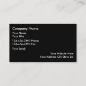 Elegante Visitenkarten Visitenkarte (Rückseite)